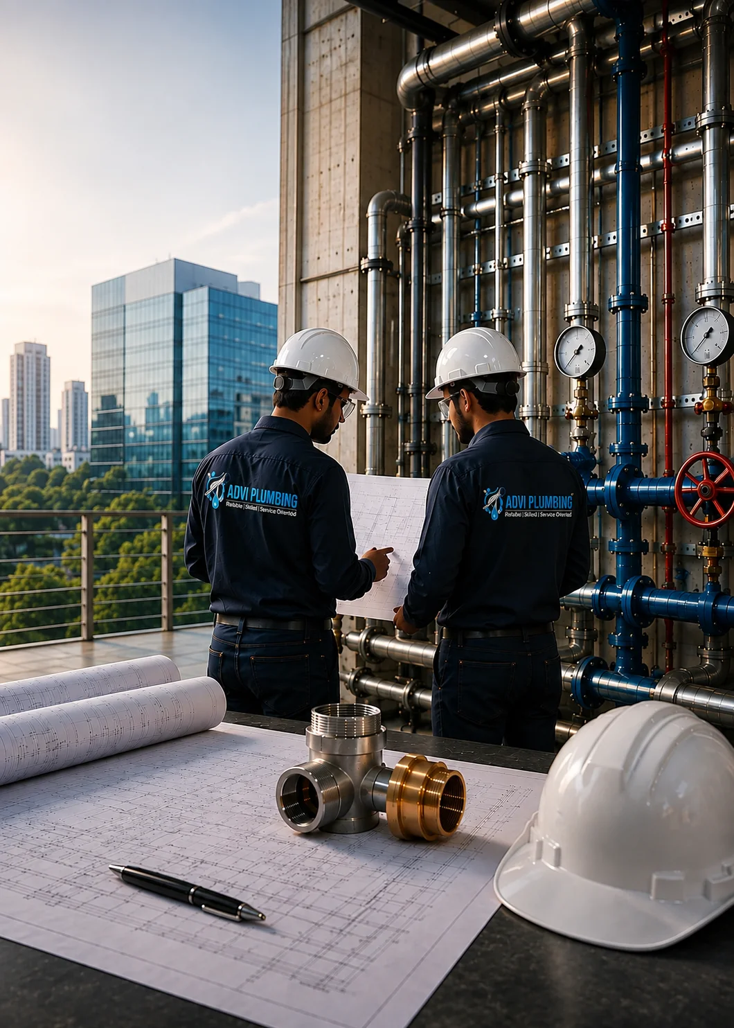 ADVI Plumbing — Engineering team on site
